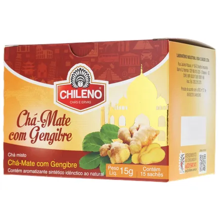 Cha chileno mate c/gengibre 15g 360-21