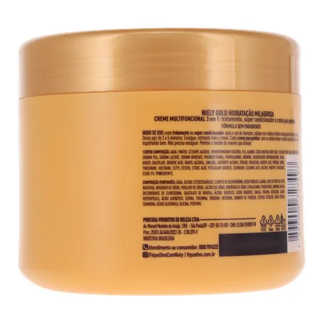Creme de Tratamento Niely Gold Água de Coco 430g 360-15