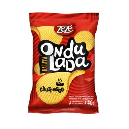 SALGADINHO ZEZÉ BATATA ONDULADA CHURRASCO 40G