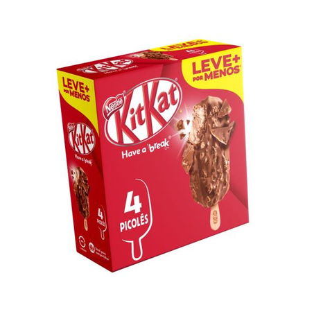 Picolé kitkat chocolate stick nestle c/4