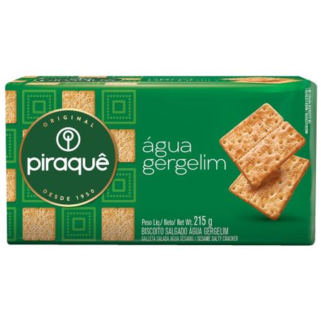 Bisc piraque agua gergelim 215g