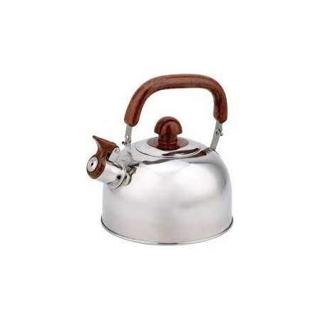 CHALEIRA GZT 2L INOX REF.BD0010 C/ALCA CABO MARROM