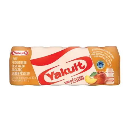 Leite Fermentado Yakult Pêssego 6un 480g 
 
