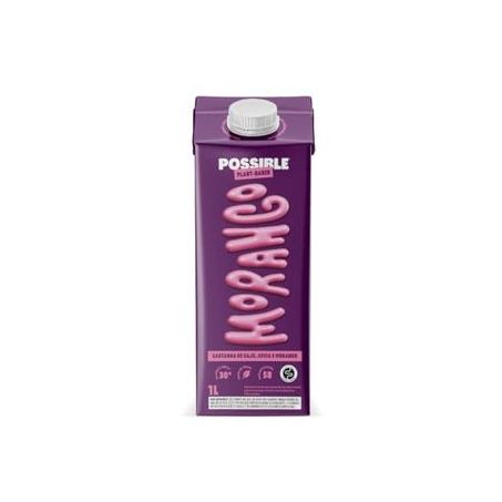 BEBIDA VEGETAL POSSIBLE CASTANHA CAJU E AVEIA DE MORANGO 1L
