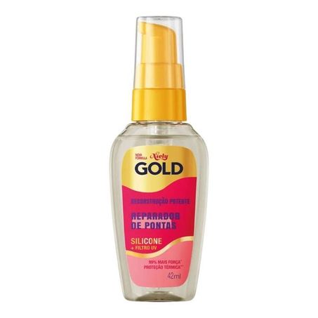 Reparador de Pontas Silicone Niely Gold Reconstrução Potente Frasco 42ml Pump