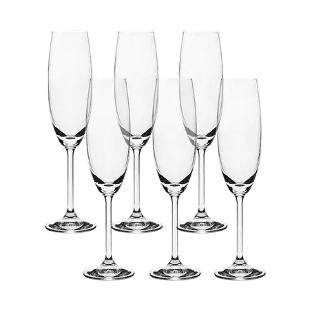 TACA CHAMPAGNE SYLVIA CRYSTAL BOHEMIA C/6         