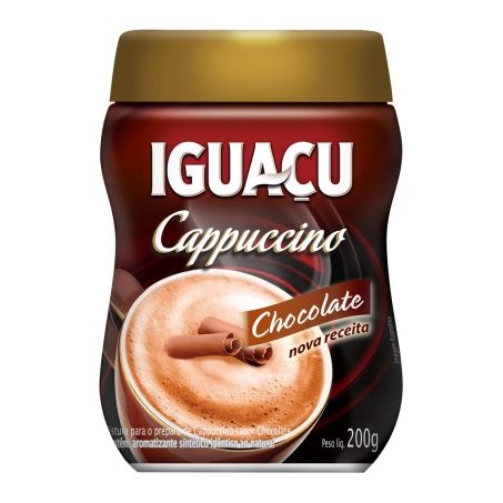 Café solúvel iguaçú cappuccino chocolate 200g