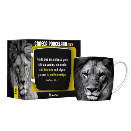 Caneca brasfoot porcelana tu estás comigo 300ml