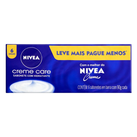 Sabonete em Barra Creme Care Promo 6 unidades Nivea 90g