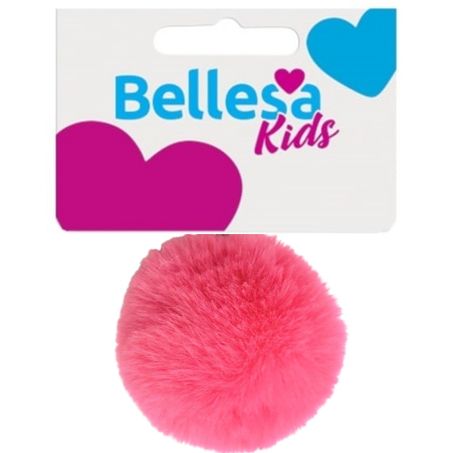 Elastico p/cabelo bellesa kids pom pom