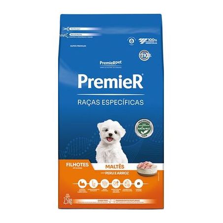 Ração Premier Raças Específicas Maltês para Cães Filhotes 2,5Kg