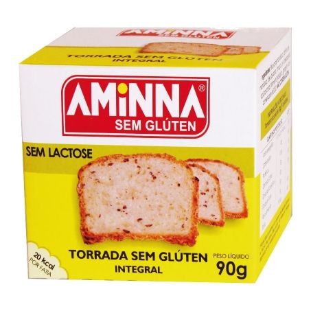 Torrada Integral Sem Glutem Aminna 90g