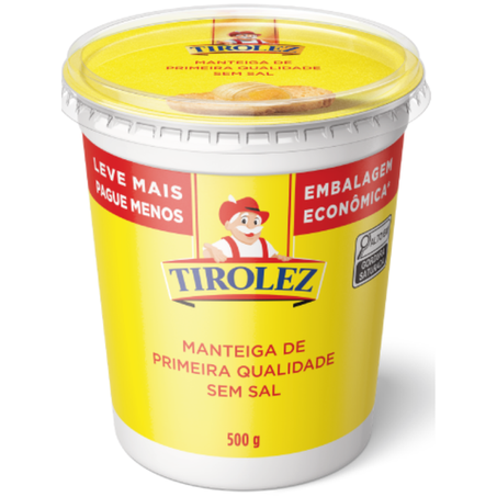 MANTEIGA TIROLEZ SEM SAL 500G