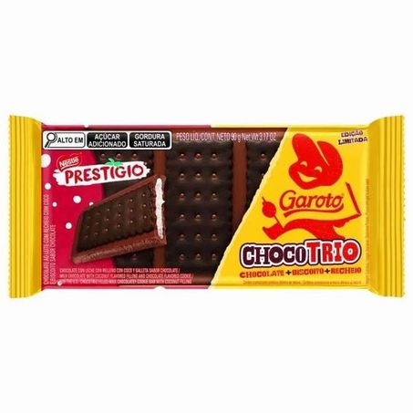 Chocolate garoto choco trio 90g prestig