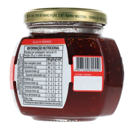 Geleia Bom Princípio Tradicional Morango Pote de Vidro 250gr 360-22
