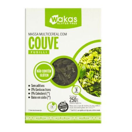 MASSA FUSILLI MULTICEREAL COM COUVE 200G - WAKAS