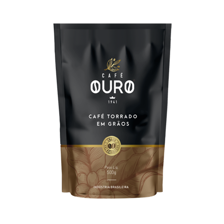 Café torrado em grãos ouro 500g