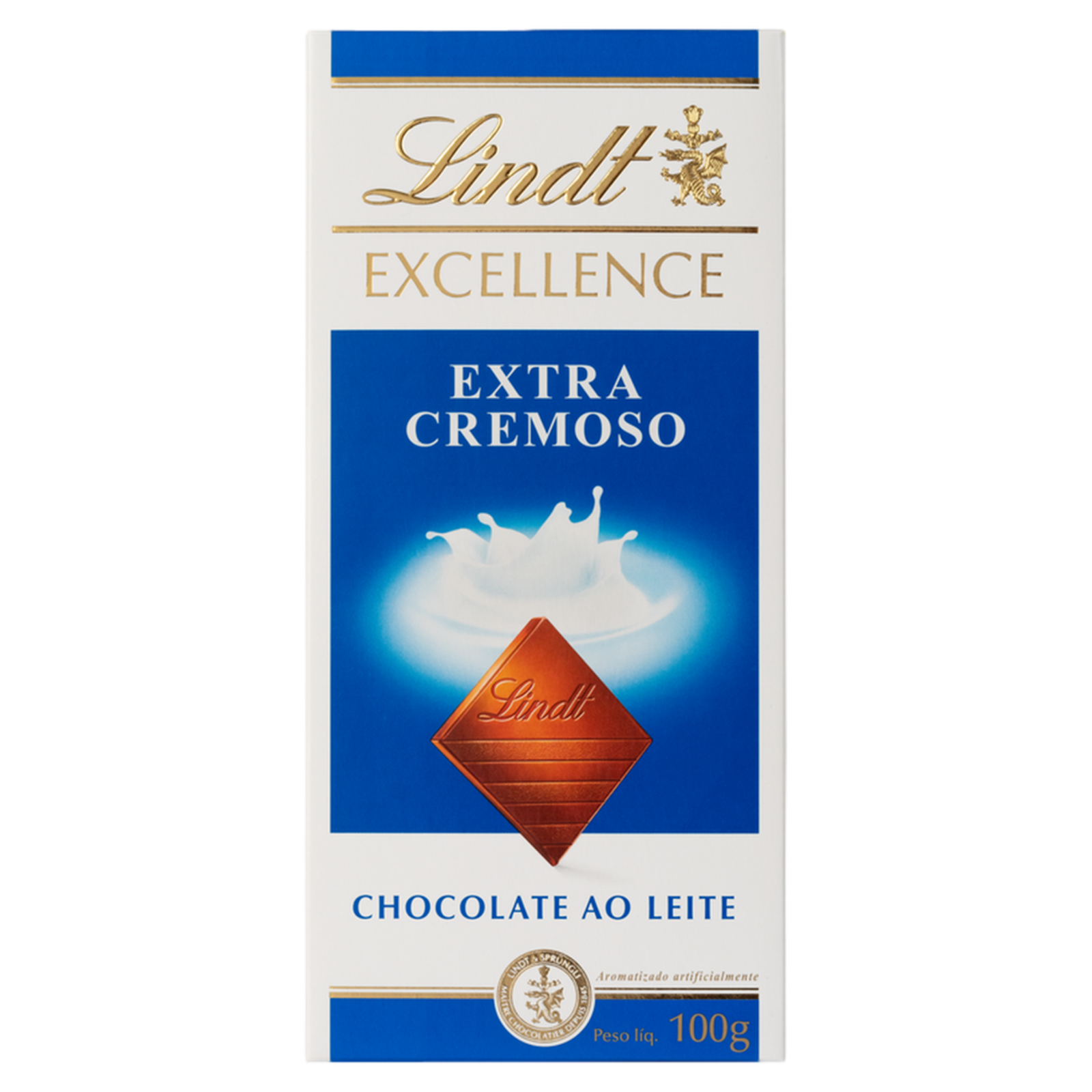 Chocolate Francês ao Leite Extracremoso Lindt Excellence Caixa 100g