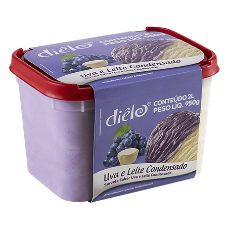 Sorvete uva/leite condensado dielo 2l