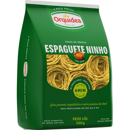 MASSA COM OVOS ORQUIDEA ESPAGUETE NINHO 500G