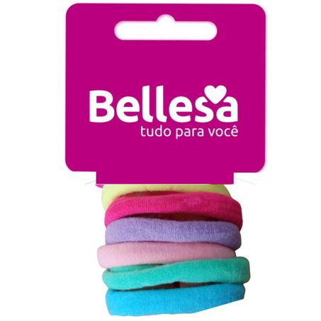 Elastico p/cabelo bellesa meia pastel