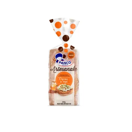PAO ARTESANALE PANCO 350G CACAU E MEL
