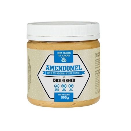 Pasta de Amendoim Amendomel Chocolate Branco 500g