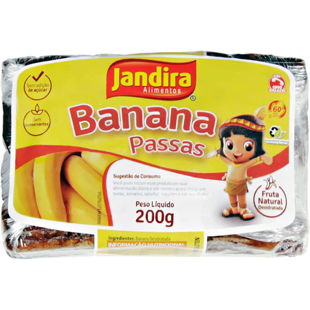 Banana-passa Jandira 200g - Pacote