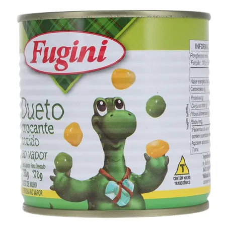 Ervilha e Milho Verde em Conserva Fugini Cozido Ao Vapor Lata 200gr 360-3