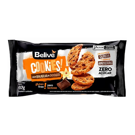 Cookies Belive Baunilha Zero Açúcar 67g