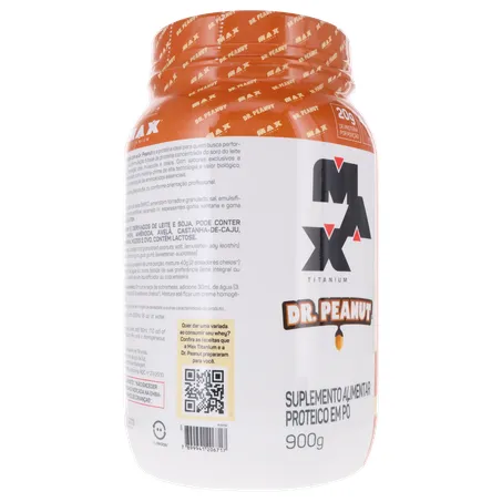 SUPLEMENTO WHEY PROTEIN MAX TITANIUM DR.PEANUT DOCE DE LEITE POTE 900G 360-29