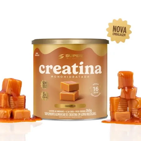 DADO DE CREATINA SABOR CARAMELO 40UN - SUPER NUTRITION