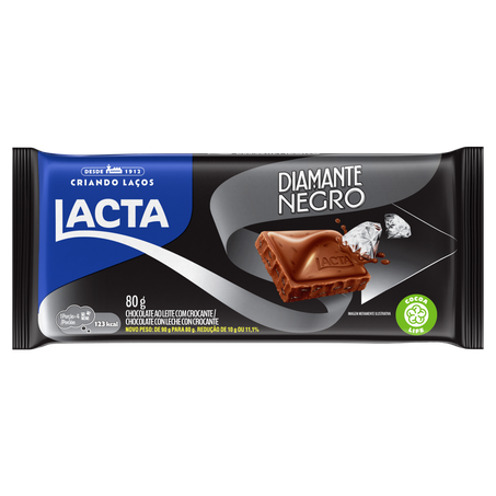 Chocolate lacta diamante negro 80 gr