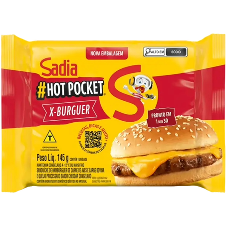 HOT POCKET X BURGER  SADIA 145G