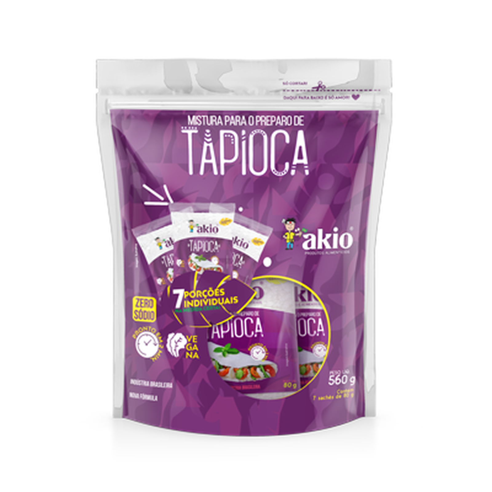 TAPIOCA AKIO 560G com 7 Sachês