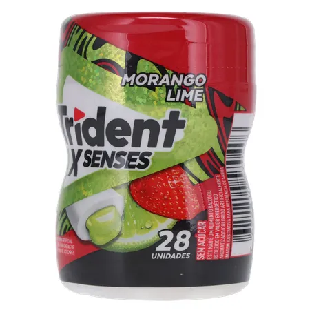 Goma de Mascar Morango Lime x Senses Trident 54g | Super Koch