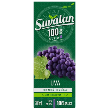 SUCO SUVALAN 100% UVA ZERO 200ML