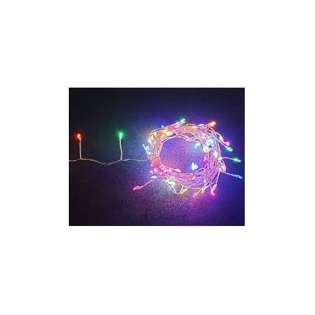 ENFEITE NATAL PISCA LEDS COLORIDOS 4F 4M FIO ARAME