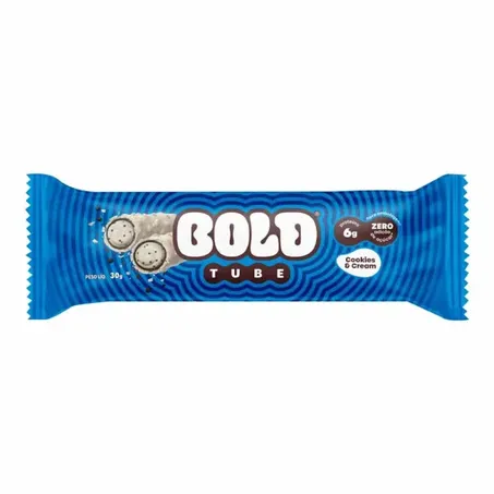 Barra de proteína bold tube cookies & cream 30g