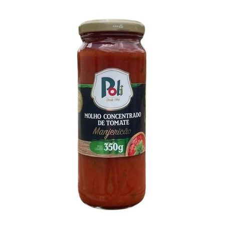 Molho Tomate Poli 350g Concentrado C/Manjericao
