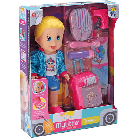 Boneca Divertoys My Little Collection - Menina - Vamos Viajar - Ref. 8177