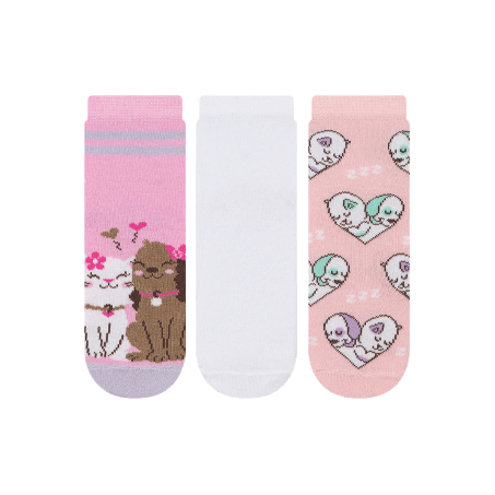 Kit de Meia Cia Da Meia Infantil Menina Soquete Tamanho M 27/30