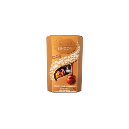 BOMBOM LINDOR SORTIDO CHOCOLATE MEIO AMARGO LINDT 75G
