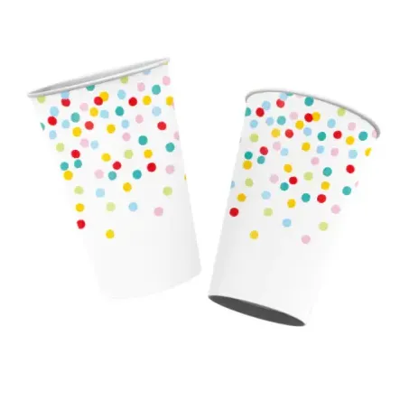 Copo De Papel Festa Confeti Regina Com 8 Unidades 180ml