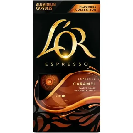 Café cápsulas espresso caramel lor com 10 52g