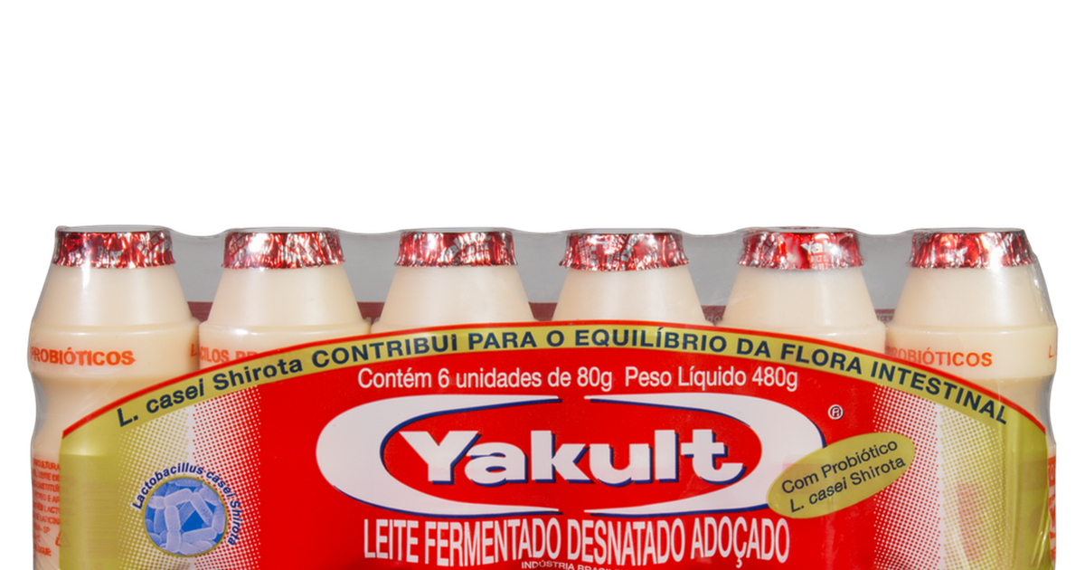 Pack Leite Fermentado Desnatado Adoçado Yakult Frasco 480g 6