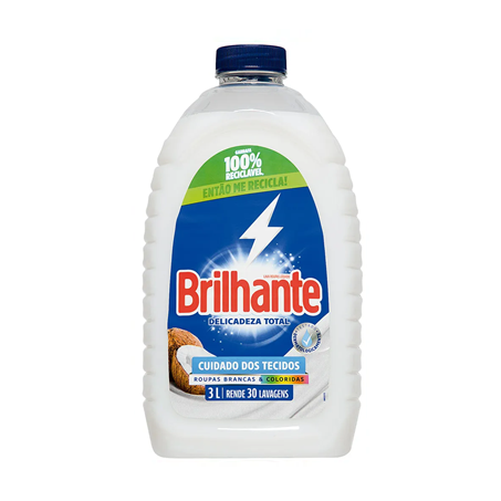 LAVA ROUPAS LÍQUIDO BRILHANTE DELICADEZA TOTAL 3L 