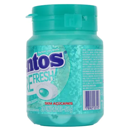 Goma De Mascar Mentos Pure Fresh S/Açúcar Wintergreen Pt 56g  360-7