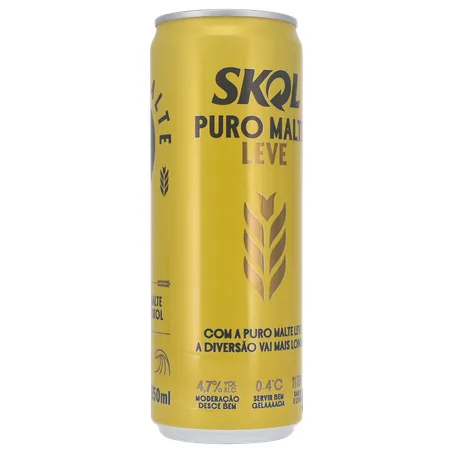Cerveja Lager Skol American Premium Puro Malte Lata 350ml 360-10