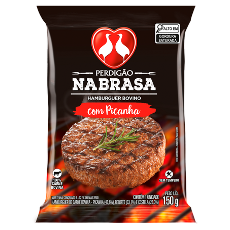 Hamburguer Perdigão Na Brasa Picanha Bovina 150g